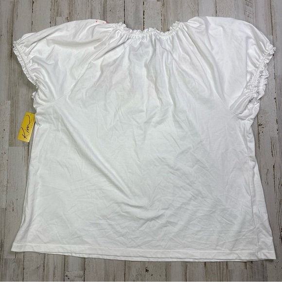 Kim Rogers Woman Top Short Sleeves White Casual Plus Sz 3X NWT! - Picture 10 of 16